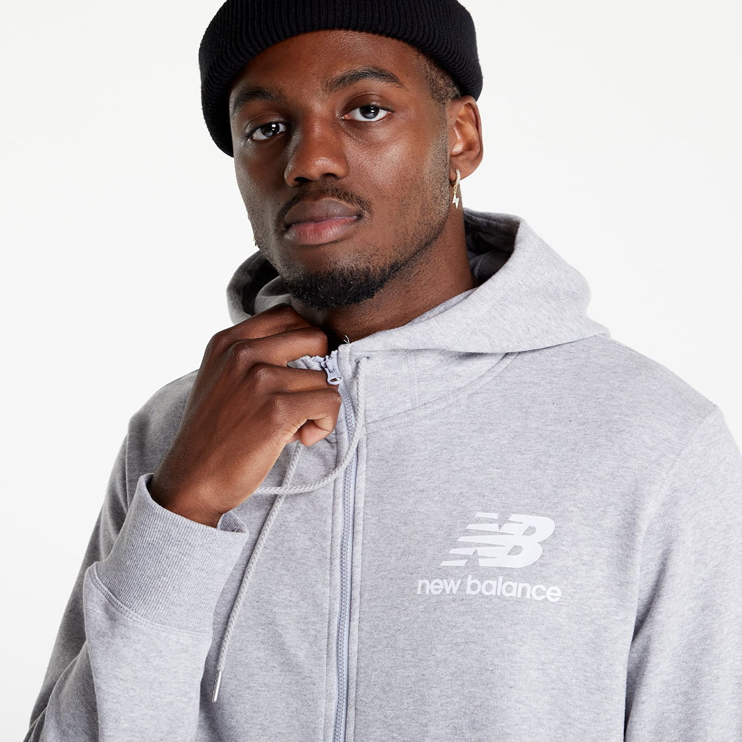 Mikina New Balance Essentials Hoodie Šedá | MJ03558AG, 0