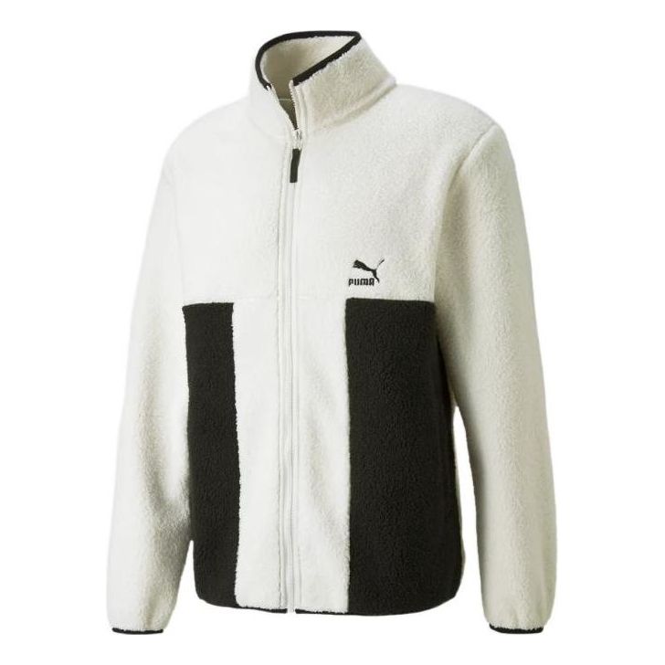 Sveter Puma Sherpa Logo Jacket Biela | 532966-73