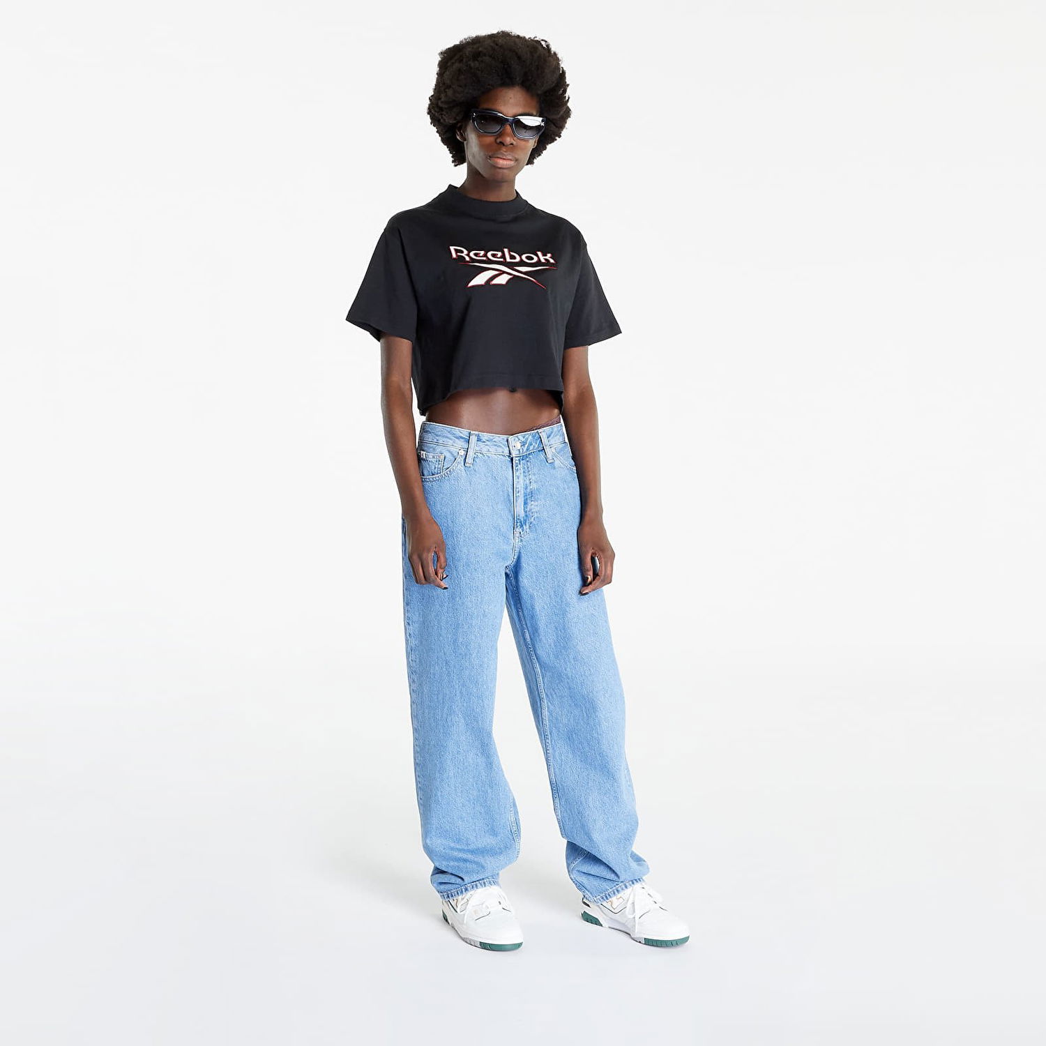Crop Top Reebok Classics Archive Big Logo Cropped Tee Čierna | HS4714, 0