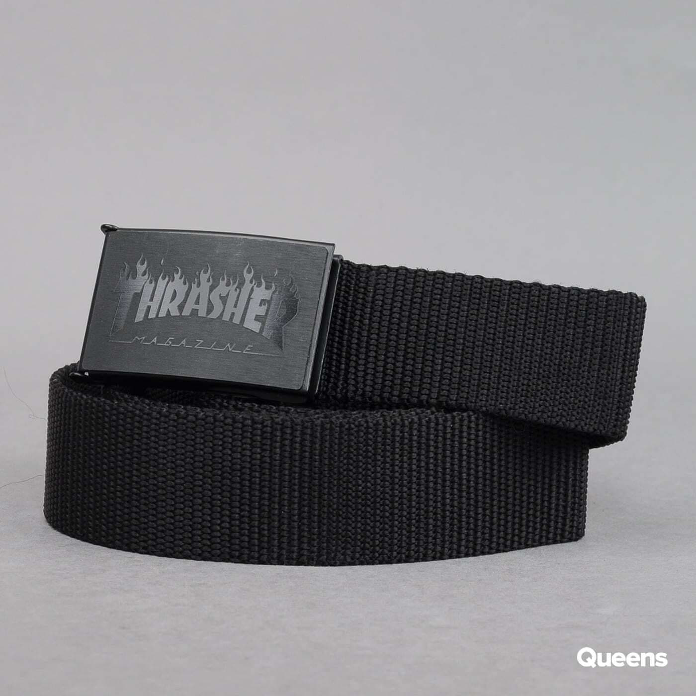 Opasok Thrasher Thrasher Flame Logo Web Belt Čierna | 119104 black, 0