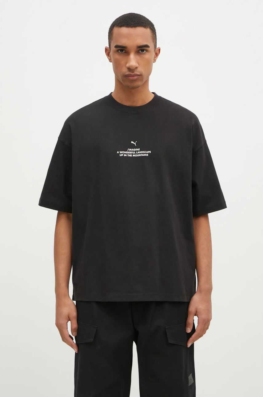 Tričko Puma Black Graphic Print T-Shirt Čierna | 626663, 0