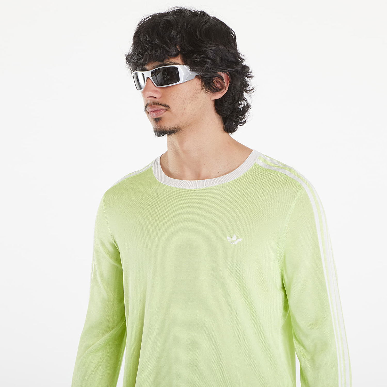 Tričko adidas Originals Wales Bonner x Knit Long sleeve Tee Semi Frozen Yellow/ White Žltá | IZ1892, 1