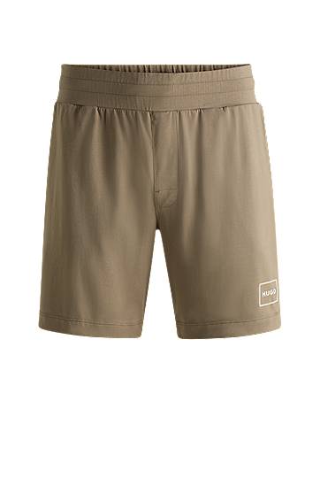 Šortky BOSS HUGO Stretch-Cotton Shorts Zelené | 50525247, 0