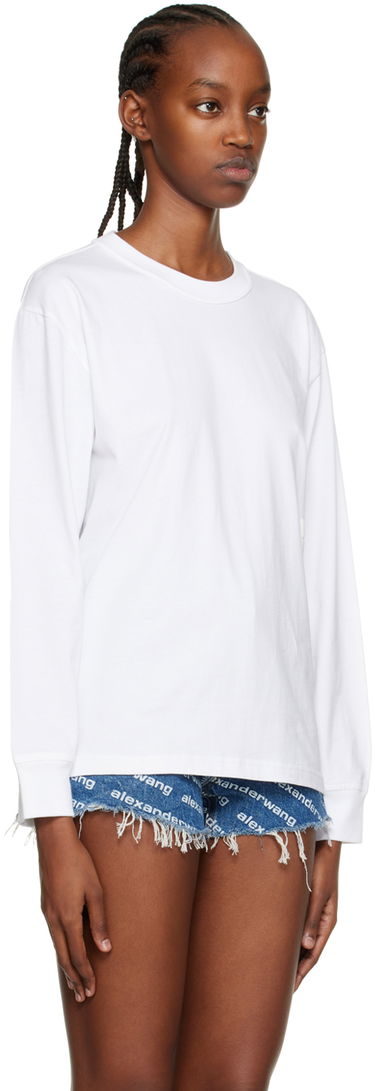 Tričko Alexander Wang Puff Long Sleeve T-Shirt Biela | 4CC3221356, 4