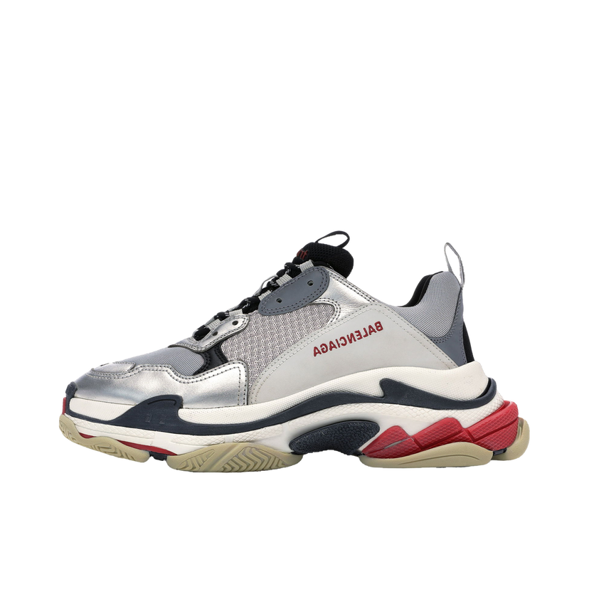 Tenisky a topánky Balenciaga Triple S Silver Red 2018 Metalická | 512175-W09O3-1081