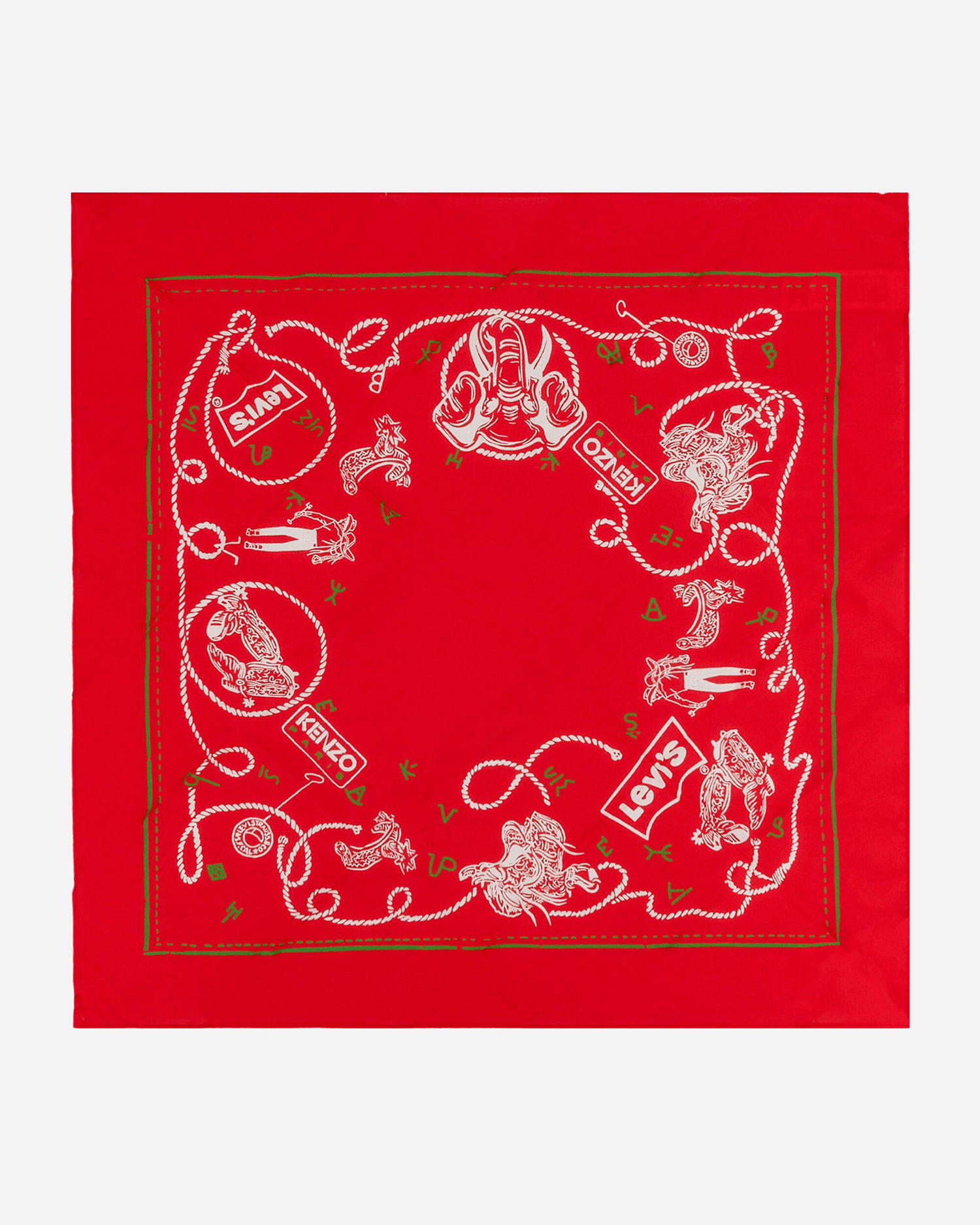 Šál KENZO Levi’s® x Printed Bandana Červená | FD68EU230LE9 22, 1