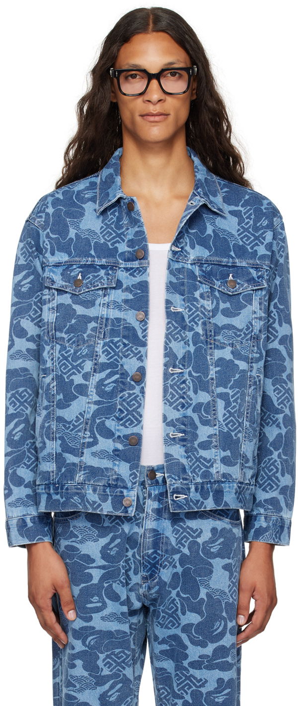 BAPE Blue Asia Camo Denim Jacket