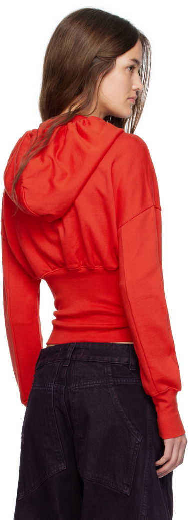 Mikina Eckhaus Latta Eckhaus Latta Snatched Zip-Up Hoodie Červená | 4000-EL-PF25-R -, 2