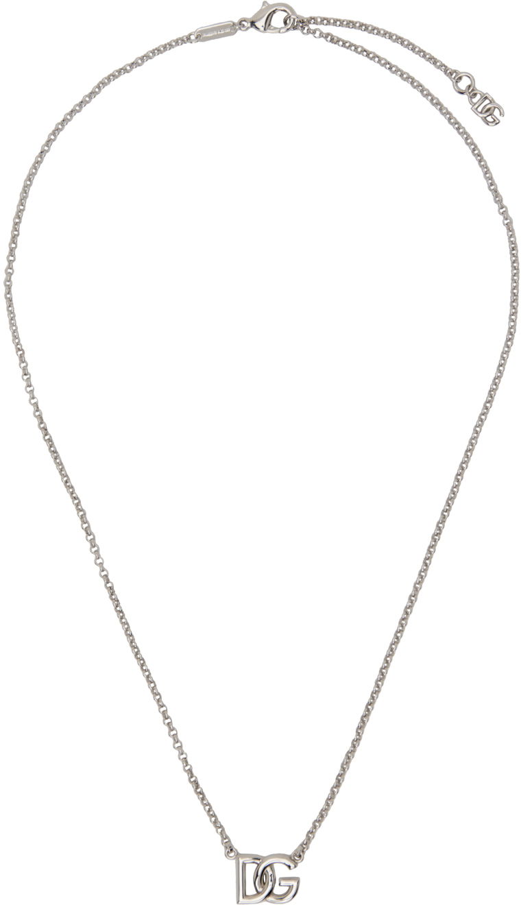 Náhrdelník Dolce & Gabbana Silver Rolo Chain 'DG' Necklace Metalická | WNN5W3W1111, 0