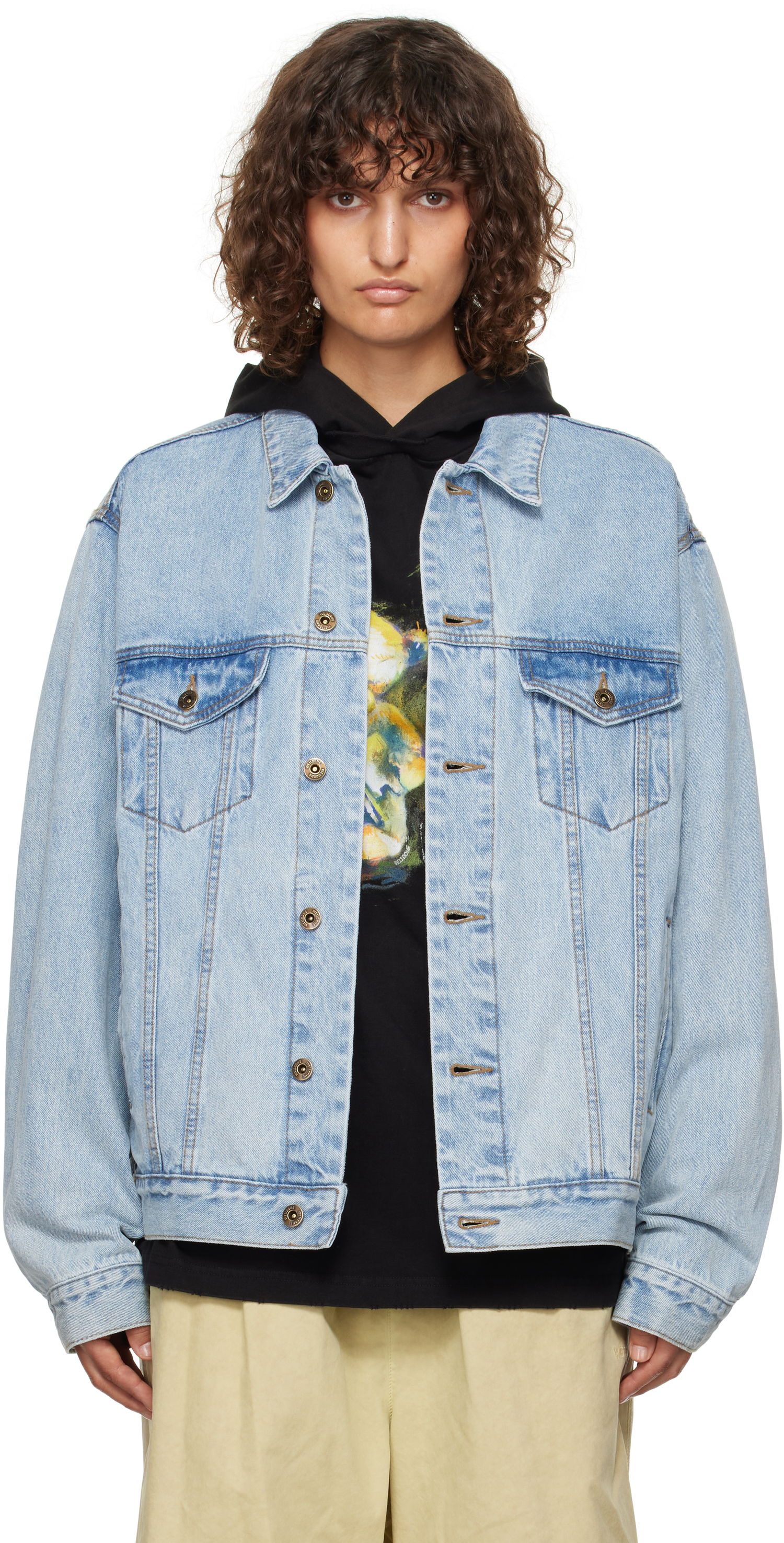 Bunda We11done We11done Monster Pony Denim Jacket Modrá | WD-DJ3-24-317-U-BL, 0