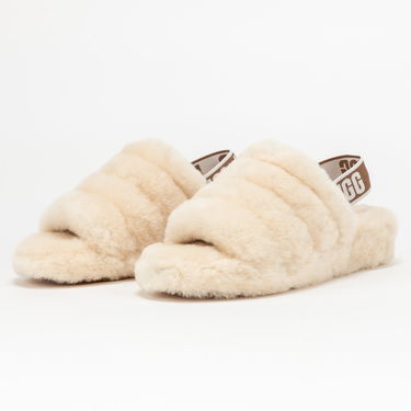 Tenisky a topánky UGG Fluff Yeah Slide "Natural" W Biela | 1095119 NAT, 1