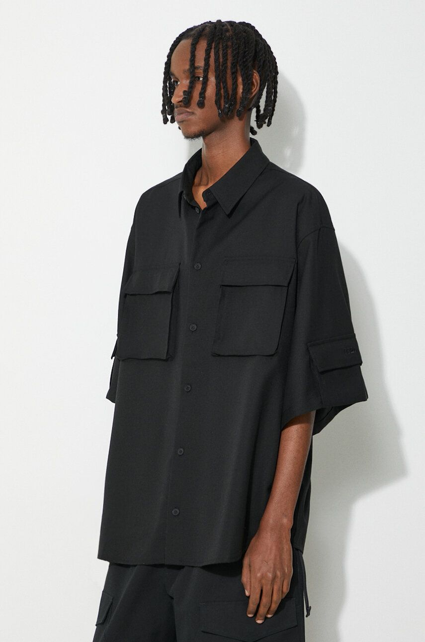 Košeľa 032C Tailored Flap Pocket Shirt Čierna | SS24.W.0060, 0
