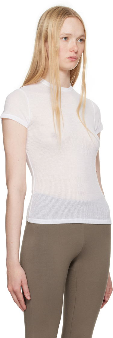 Tričko SKIMS SKIMS Sheer Cotton T-Shirt Čierna | SS-STT-8234W, 4