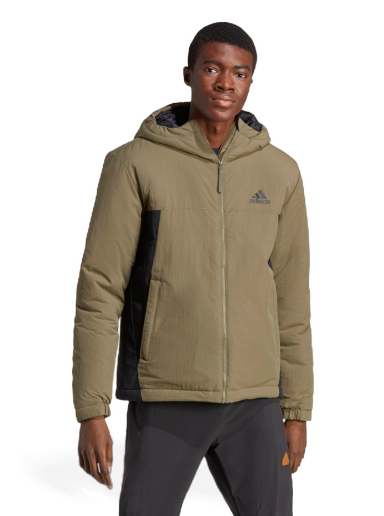 Bunda adidas Performance BSC Sturdy Insulated Hooded Jacket Zelené | HM2264