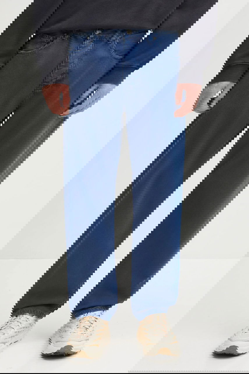 Džínsy Carhartt WIP Relaxed Fit Newel Pant Modrá | I033123.E74J, 0