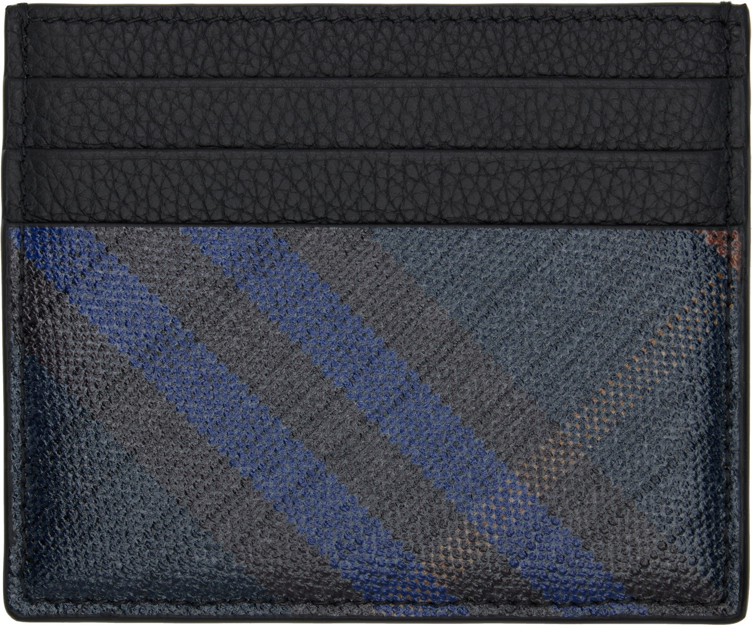 Peňaženka Burberry Burberry Tall Check Card Holder Čierna | 8112344, 0