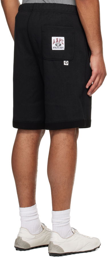 Šortky AAPE by A Bathing Ape Reversible Moonface Logo Sweat Shorts Čierna | AAPSPMC602XXNBKX, 2