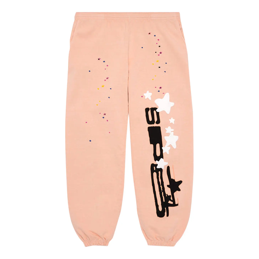 Tepláky Sp5der Sp5der Graphic Print Sweatpants Ružová | SP5-PEACH-SP