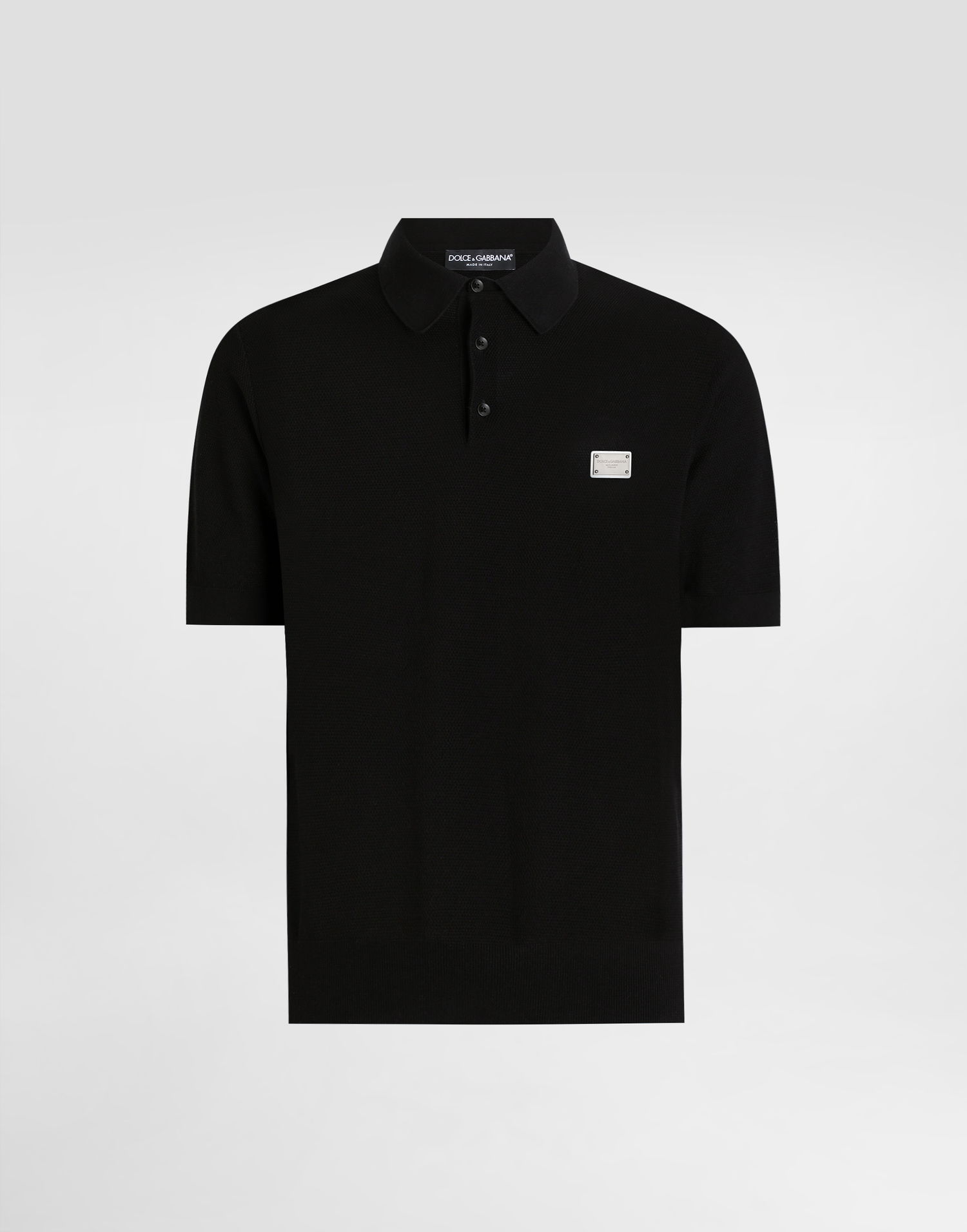 Polo tričko Dolce & Gabbana Dolce & Gabbana Knit Logo Polo Shirt Čierna | GXZ02TJBCF5N0000, 0