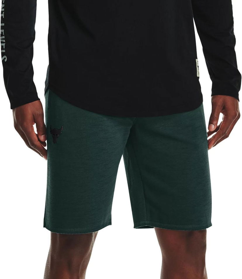 Šortky Under Armour Project Rock CC FLEECE SHORT Zelené | 1357200-384