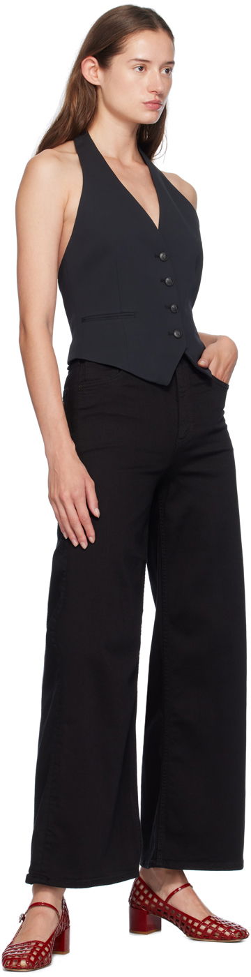 Džínsy rag & bone Sofie Ankle Ultra Wide-Leg Jeans Čierna | WDD24F3000N5BL, 3