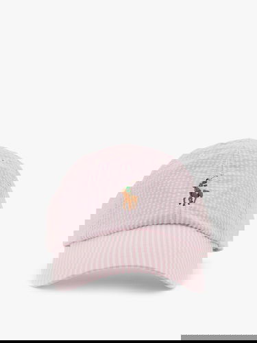 Šiltovka Polo by Ralph Lauren Seersucker Baseball Cap by Polo Ralph Lauren Ružová | 710957166004, 0