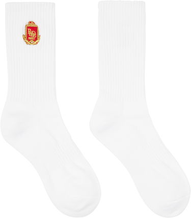 Ponožky Rhude Rhude Embroidered Chevron Crest Socks Biela | RHPS25SO01117, 0