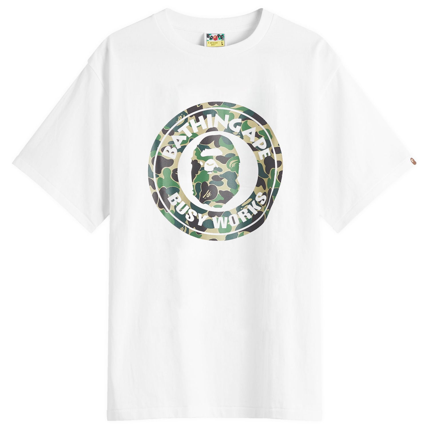 Tričko BAPE Abc Camo Busy Works Tee Large Biela | 001TEL301006M-WGN, 0