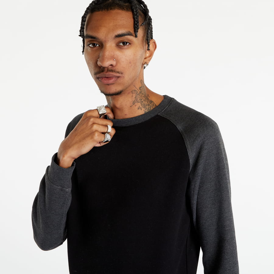 Mikina Urban Classics 2-Tone Raglan Crewneck Čierna | TB546-00445-0046, 1