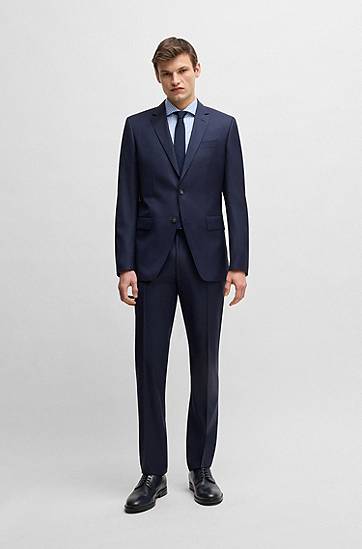 Košeľa BOSS Slim Fit Easy-Iron Stretch Cotton Shirt Modrá | 50539081, 1