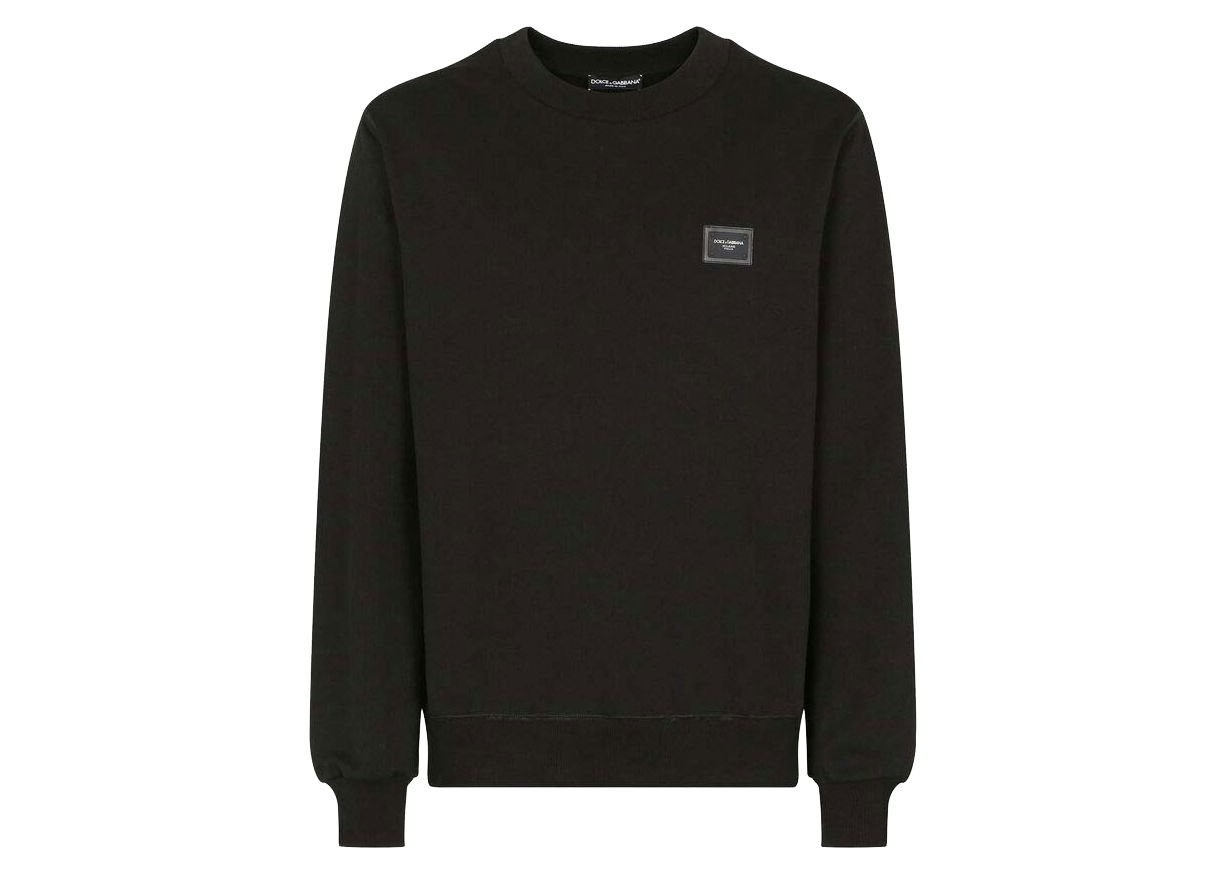 Mikina Dolce & Gabbana Jersey Branded Plate Sweatshirt Black Čierna | G9PD3TFU7DUN0000, 0
