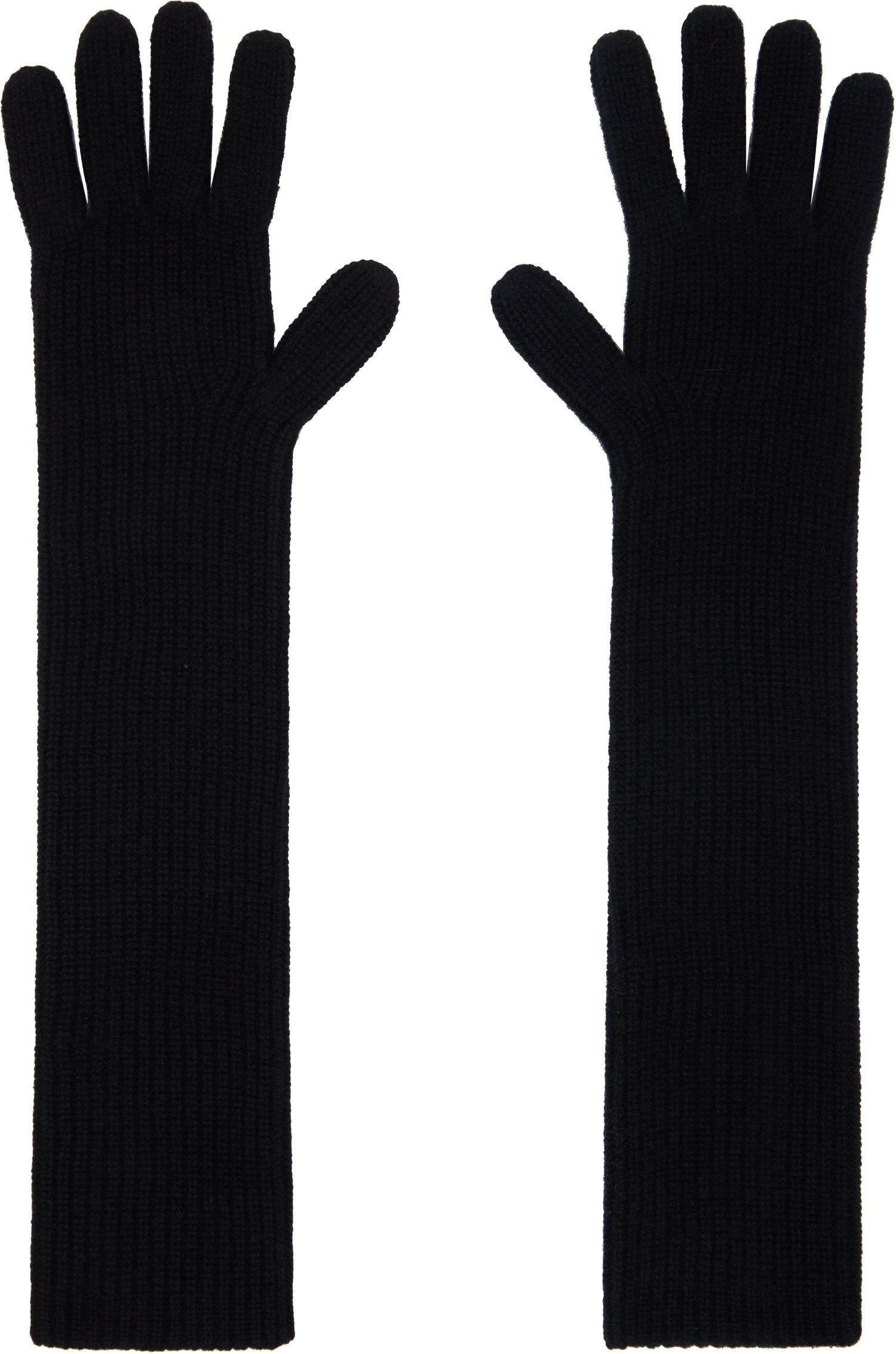 Rukavice Loulou de Saison Loulou de Saison Milos Cashmere Long Gloves Čierna | MILOS, 1