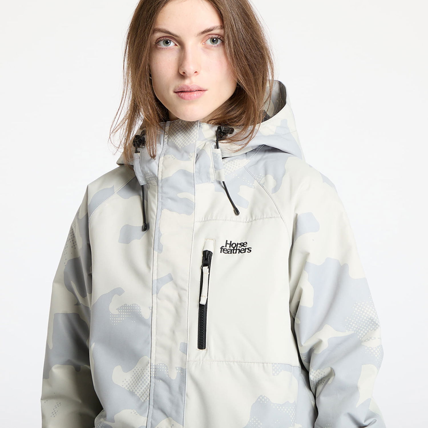 Parka Horsefeathers Horsefeathers Elara Snowstorm Women's Snowboard Jacket Béžová | OW222C, 1