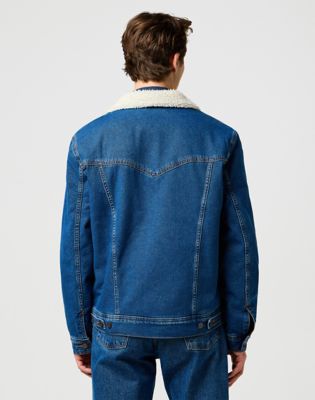 Bunda Wrangler Wrangler Sherpa Classic Jacket Modrá | 112371440:S, 0