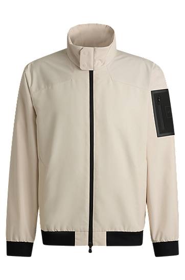 Bomber bunda BOSS Water-Repellent Blouson Jacket with Mesh Lining Béžová | 50533769, 0