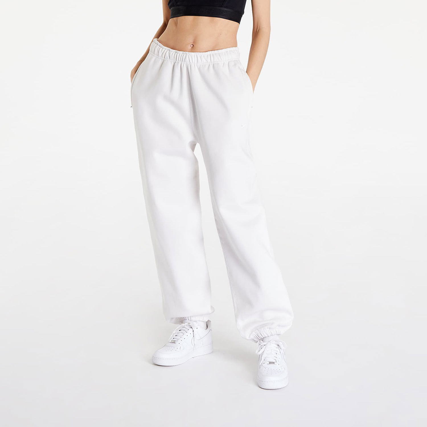 Tepláky Nike Solo Swoosh Fleece Biela | CW5565-030, 0