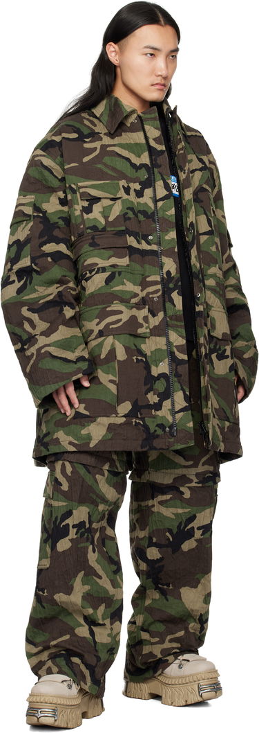 Parka VETEMENTS Vetements Runway Metalized Wrinkled Utility Jacket Zelené | UA66JA100X, 3