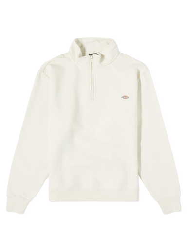 Sveter Dickies Oakport Quarter Zip Sweat Biela | DK0A4XD4F901