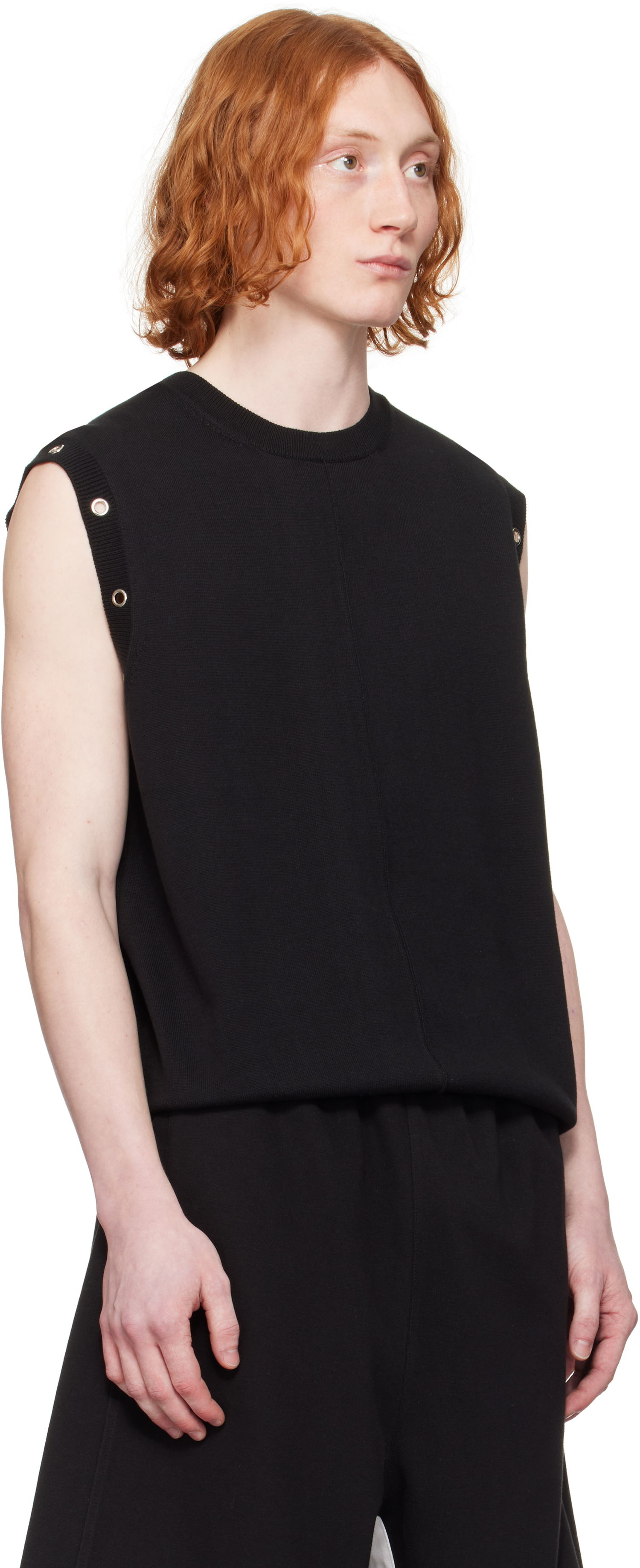 Tielko We11done We11done Eyelet Knit Vest Čierna | WD-KV0-25-677-M-BK, 1