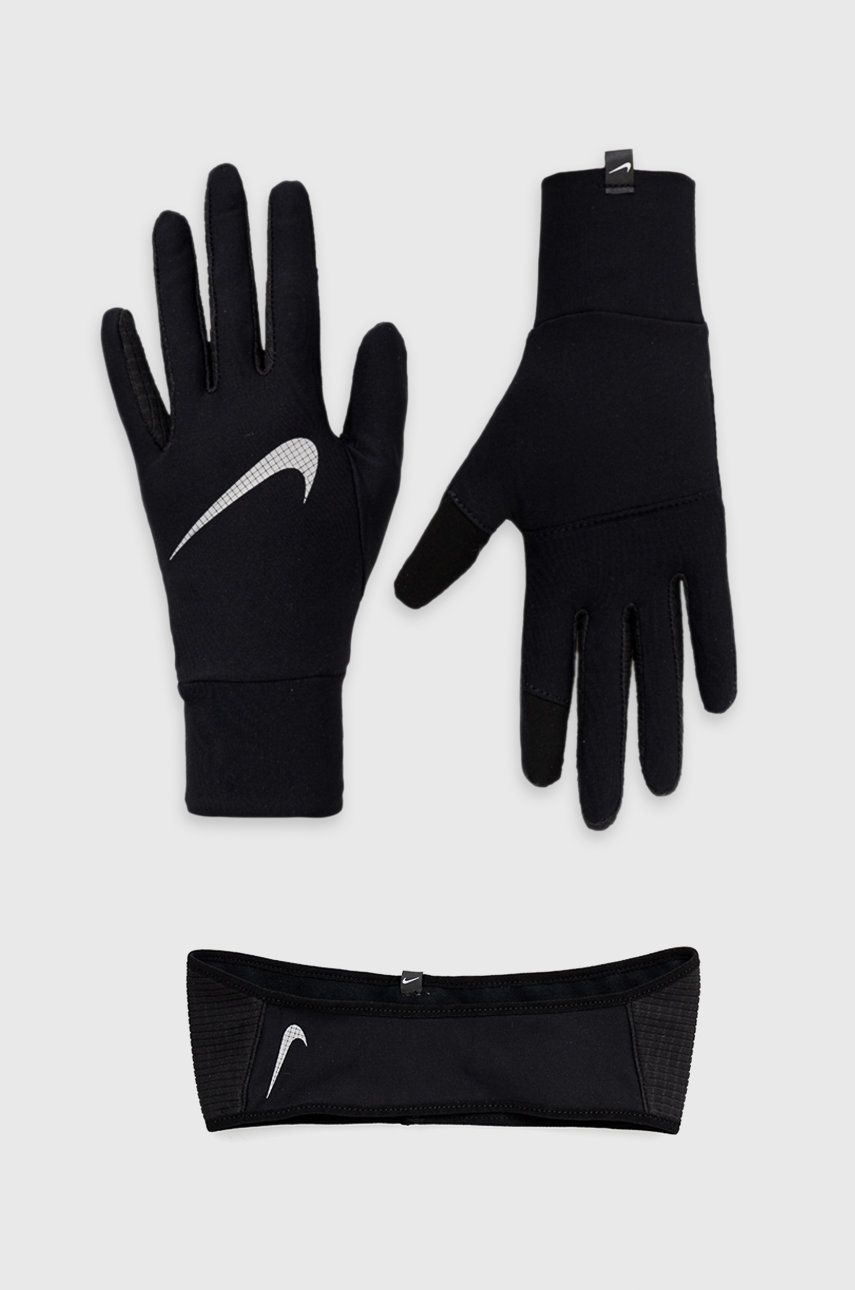 Rukavice Nike Nike Headband and Gloves Set Čierna | N.100.0598.082, 0
