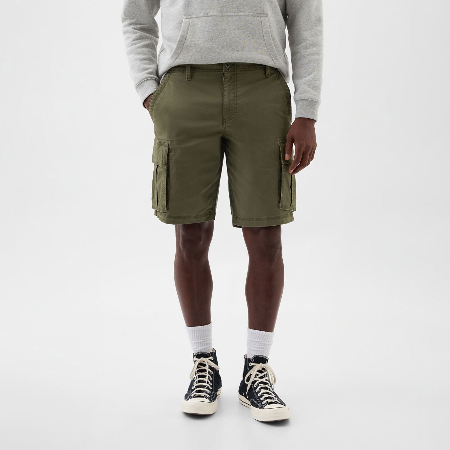 Šortky GAP Cargo Shorts Black Moss Zelené | 866152-02, 1
