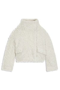 Steiff Relaxed Fit High-Neck Cropped Teddy Coat