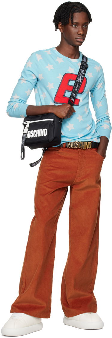 Taška cez rameno Moschino Logo Reporter Bag Čierna | 7410 8220, 3