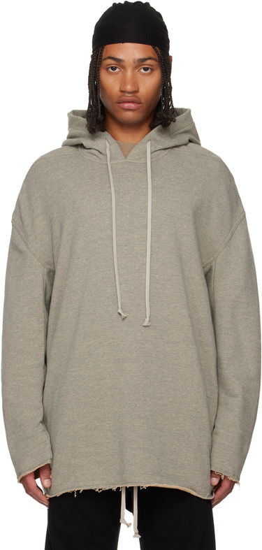 Mikina Rick Owens Rick Owens DRKSHDW Concordians Peter Oversized Raw-Edge Pullover Hoodie Šedá | DU02E7280 FGM, 0