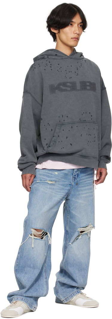 Mikina Ksubi Ksubi Blasted Ekcess Hoodie Šedá | MPF25FL005, 3