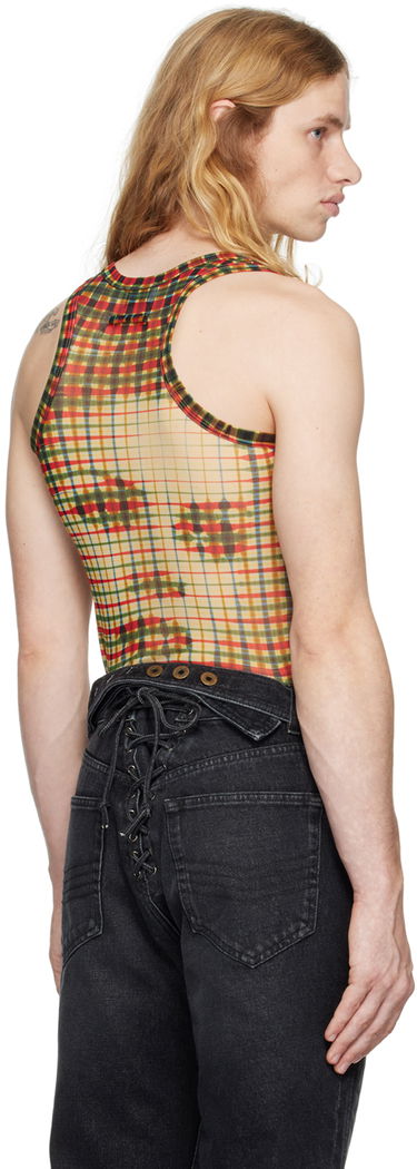 Tielko Jean Paul Gaultier Gaultier 'The Tartan Face' Tank Žltá | 24/31-F-DB039-T563-95105030, 2