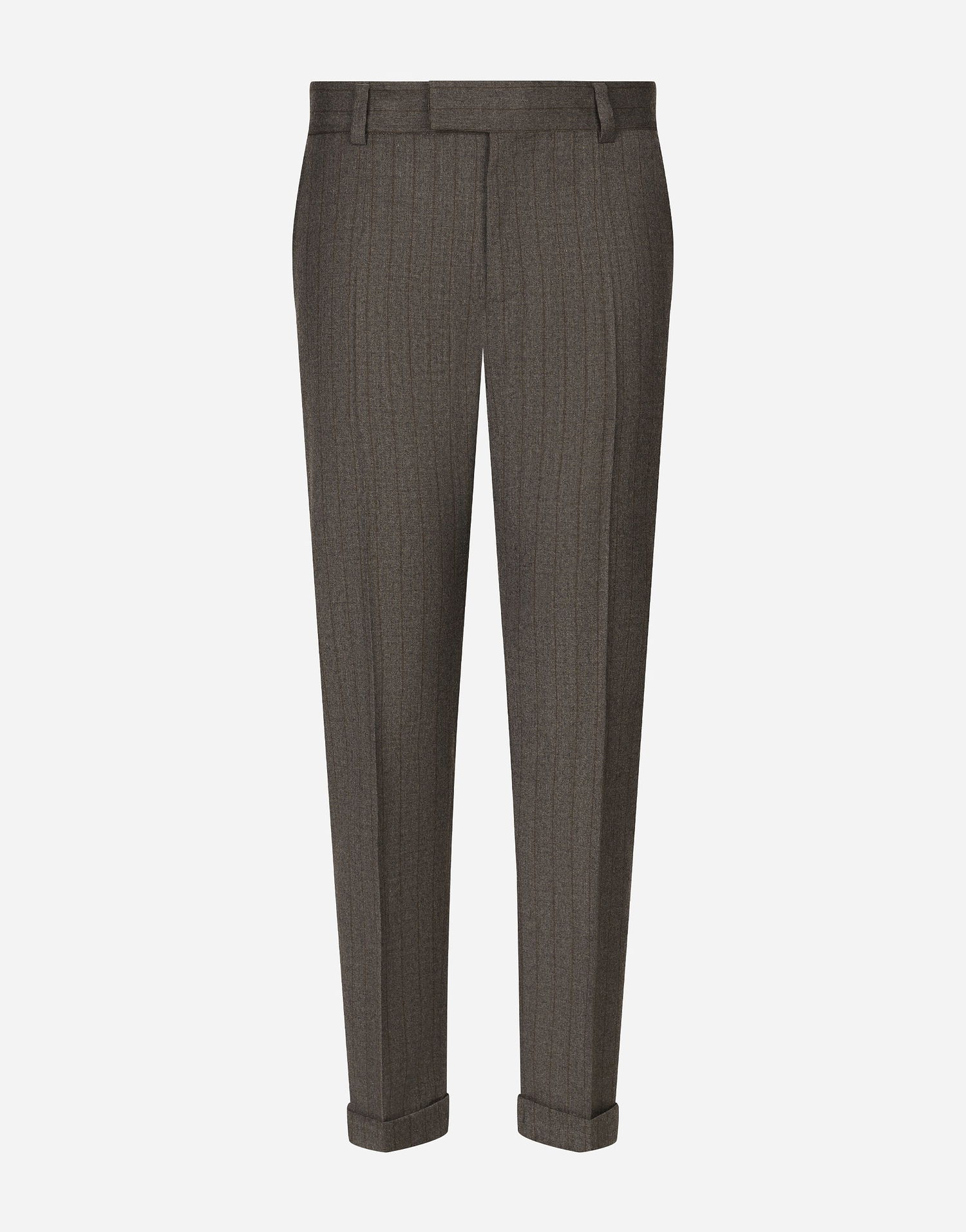 Nohavice Dolce & Gabbana Dolce & Gabbana Tailored Striped Flannel Pants Hnedá | GP09TTFRBDFS8051, 0