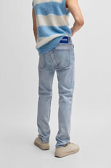 Džínsy BOSS Slim-Fit Stonewashed Jeans Modrá | 50529218, 1