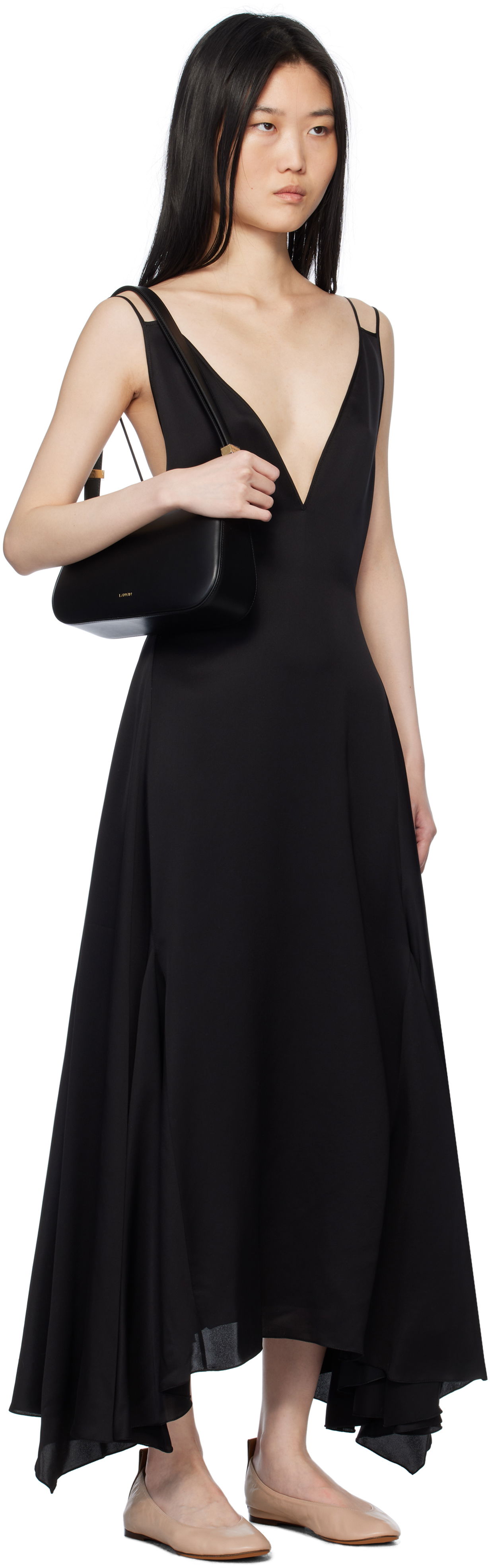 Lanvin Silk Bowling Midi Dress