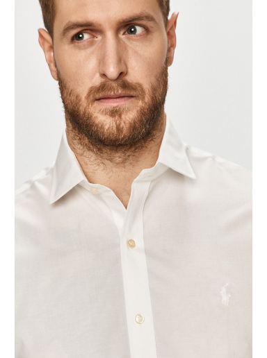 Košeľa Polo by Ralph Lauren Logo-Embroidered Classic Shirt Biela | 712827064002